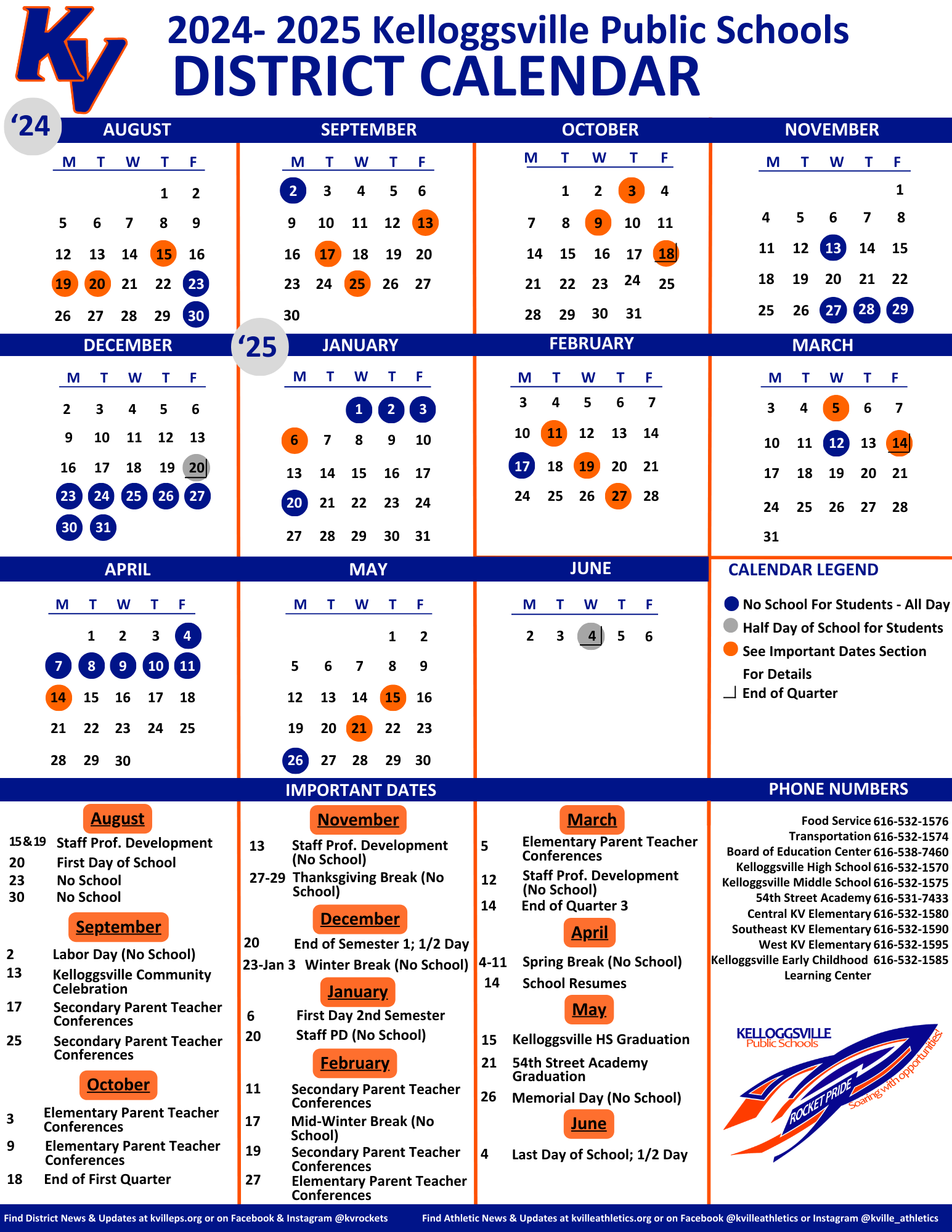KV District Calendar